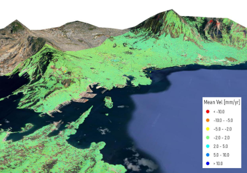 mappa deformazione terreno MT InSar